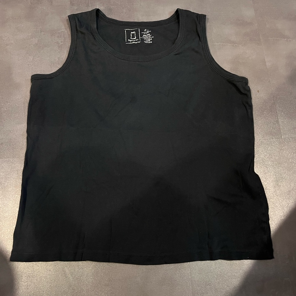 Cotton Ginny Black Tank Top